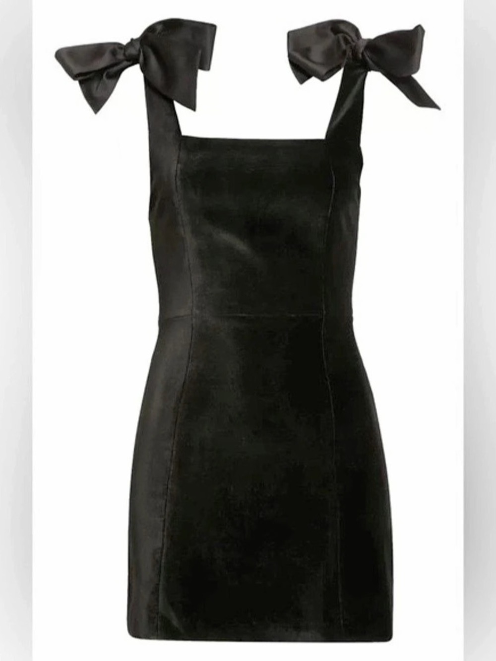 alice + olivia Black Bow Strap Mini Dress Size 6